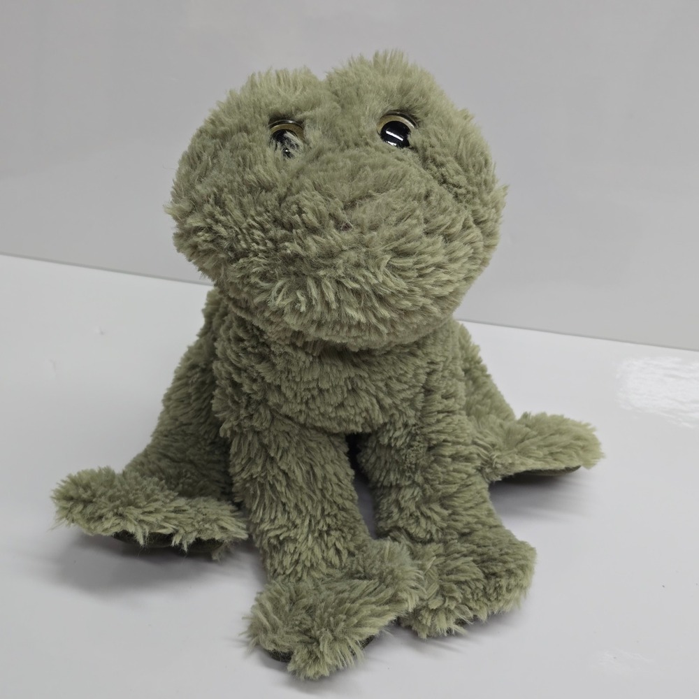 Douglas Cuddle Toy Green Frog Plush Shaggy Weighted Bean Bag Stuffed Animal